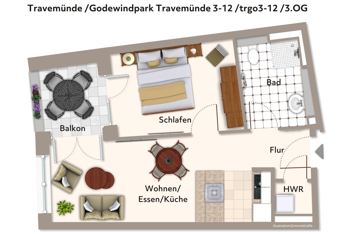 Godewindpark Travemünde Godewindpark Travemünde 3-12 Travemünde - Grundriss (Angaben ohne Gewähr)