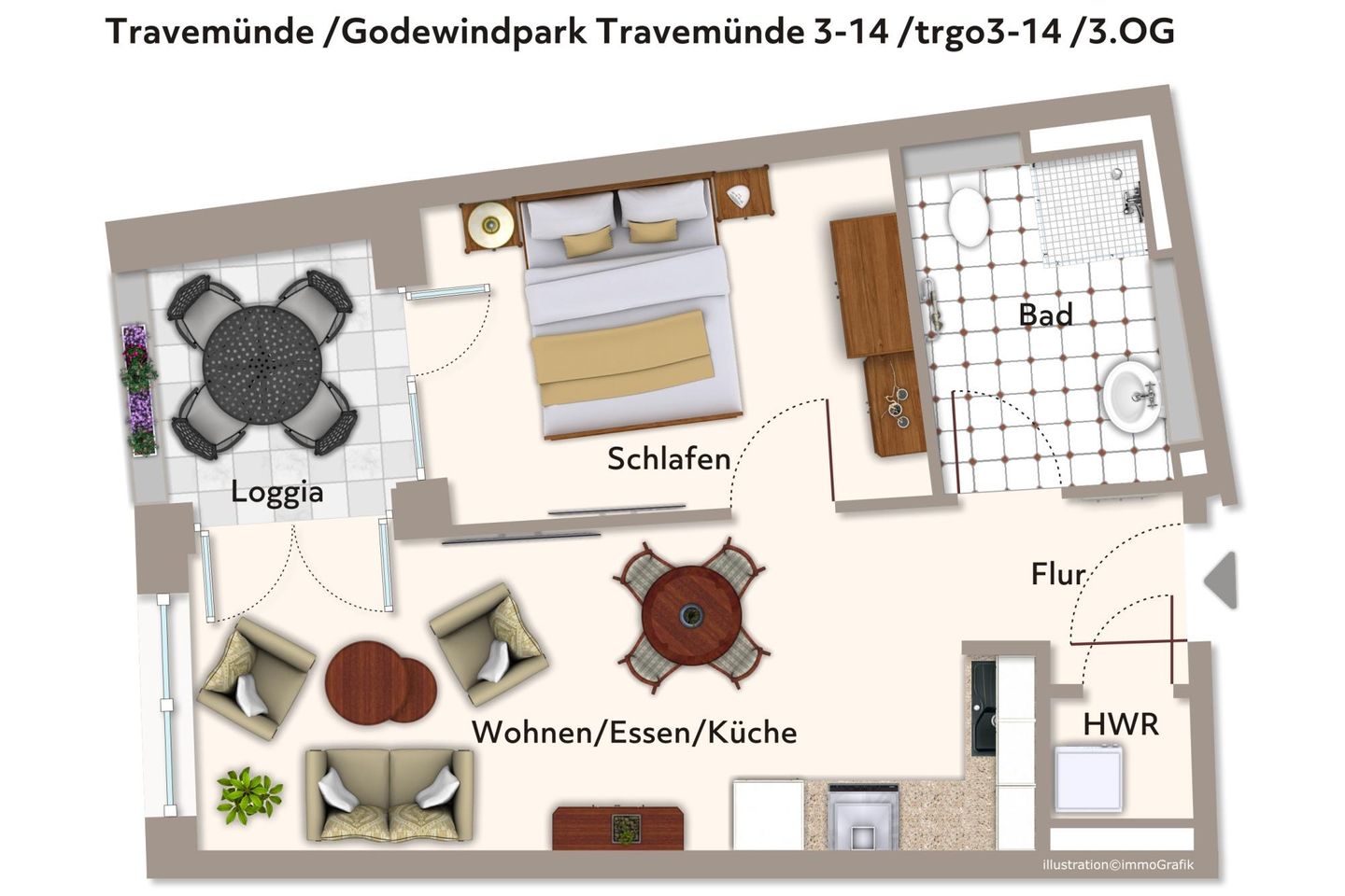 Godewindpark Travemünde Godewindpark Travemünde 3-14 Travemünde - Grundriss (Angaben ohne Gewähr)