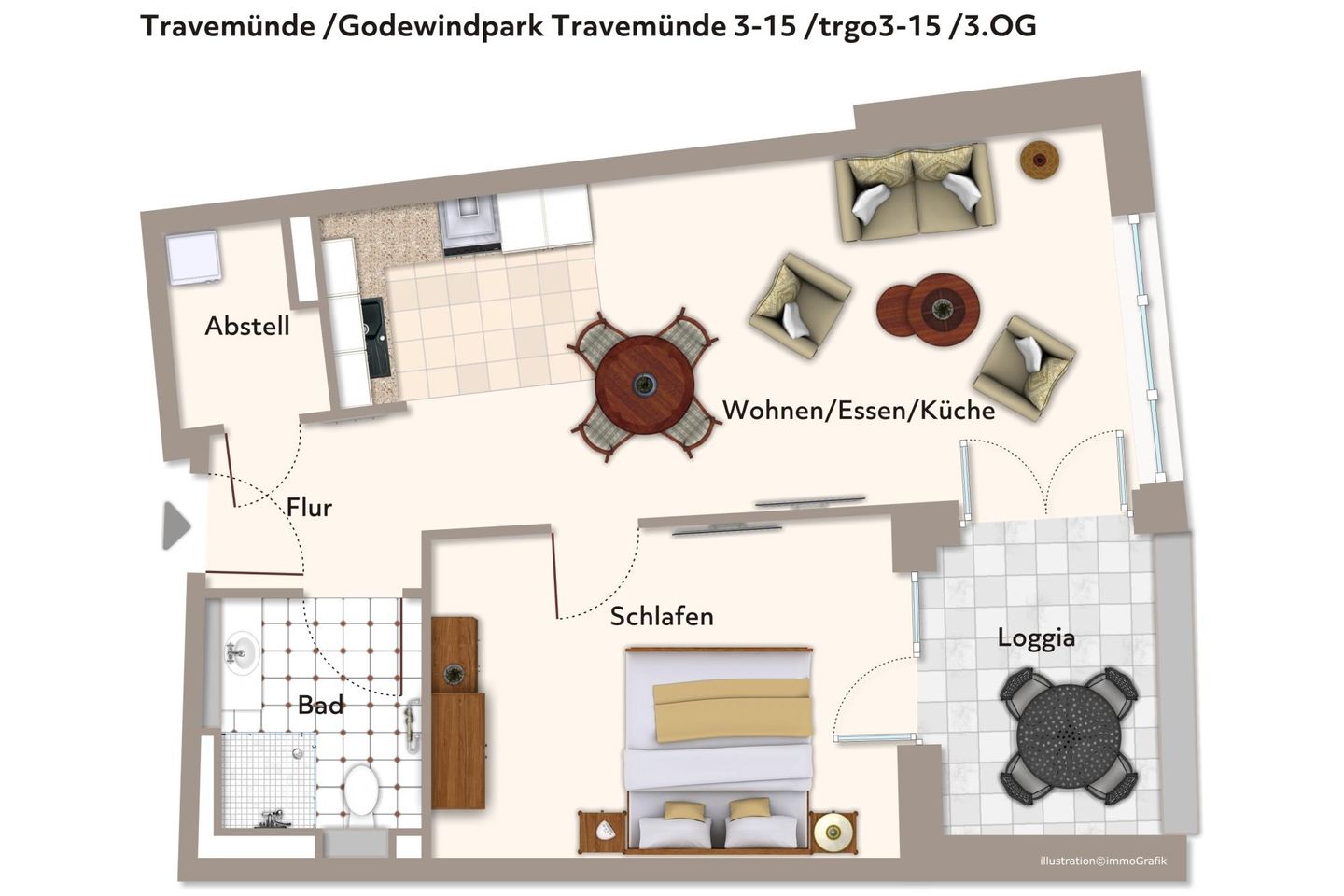 Godewindpark Travemünde Godewindpark Travemünde 3-15 Travemünde - Grundriss (Angaben ohne Gewähr)