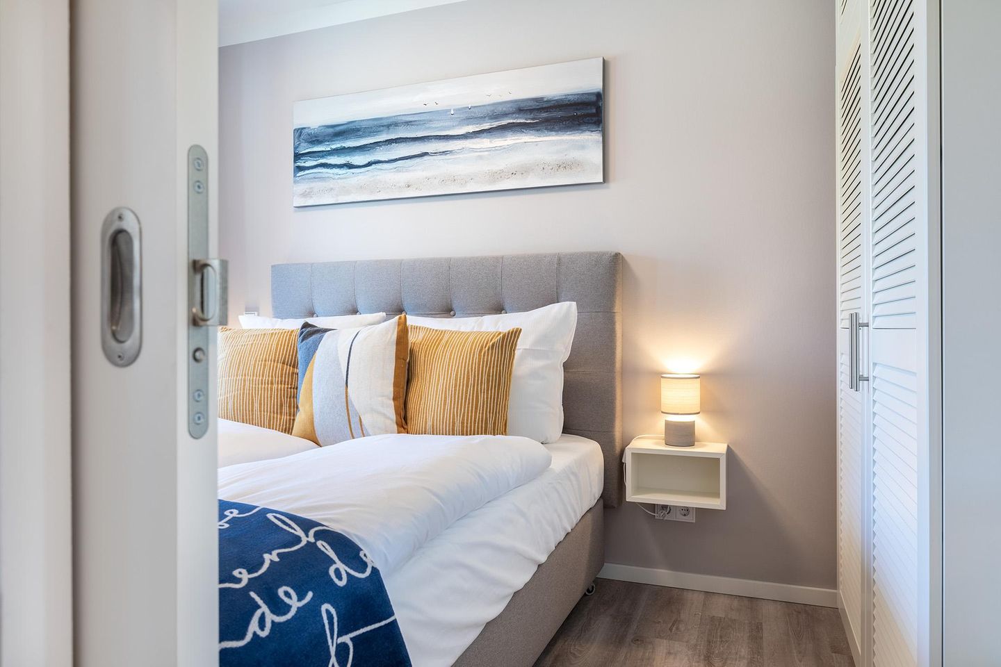 Godewindpark Travemünde Godewindpark Travemünde 1-14 Travemünde - Schlafzimmer mit Boxspringbett