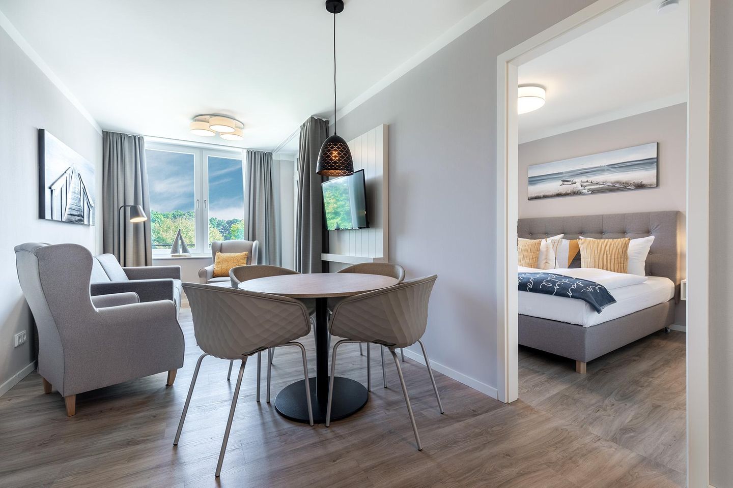 Godewindpark Travemünde Godewindpark Travemünde 2-12 Travemünde - Wohn-Essbereich mit Zugang zum Schlafzimmer