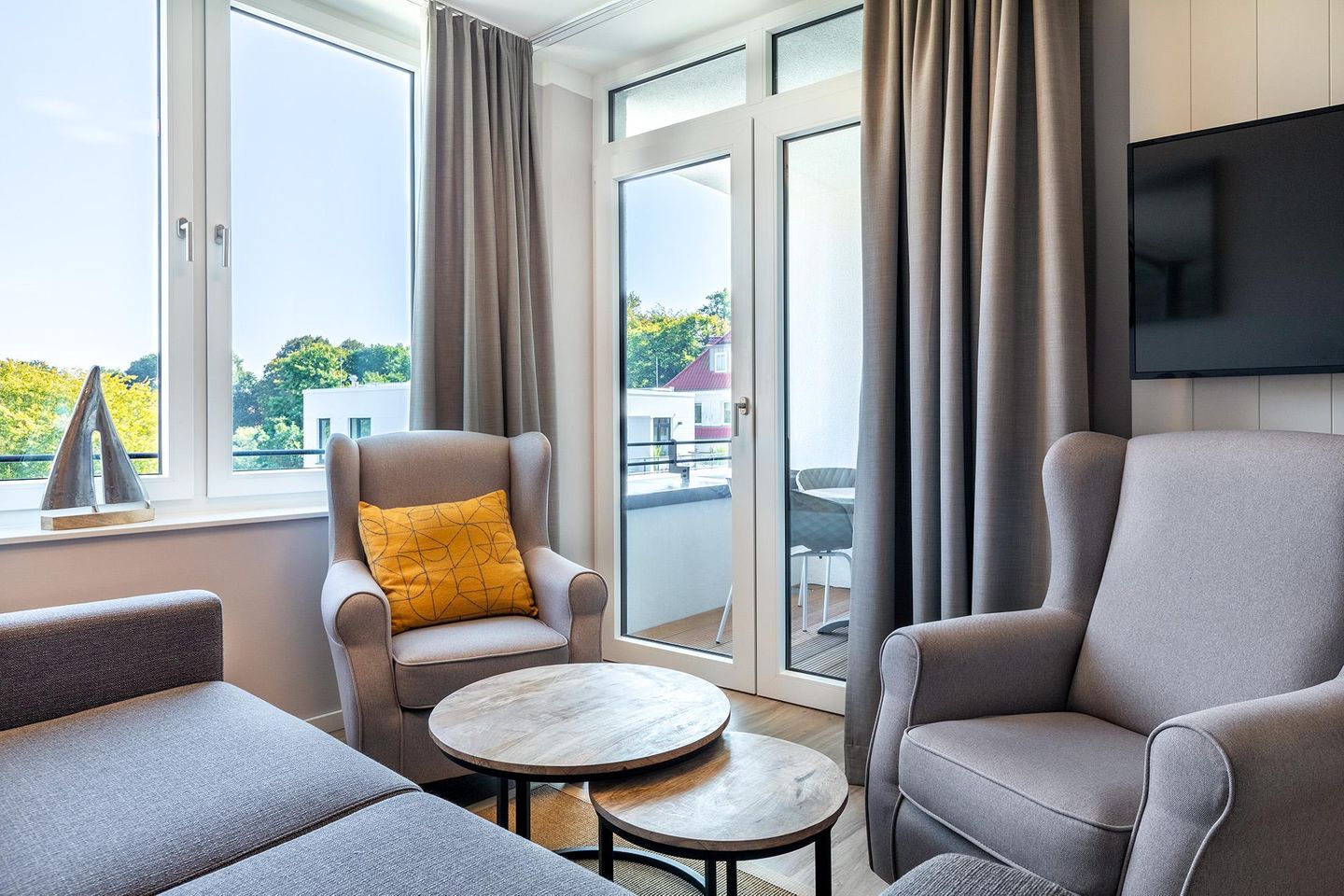 Godewindpark Travemünde Godewindpark Travemünde 2-12 Travemünde - Wohn-Essbereich mit Zugang zur Loggia