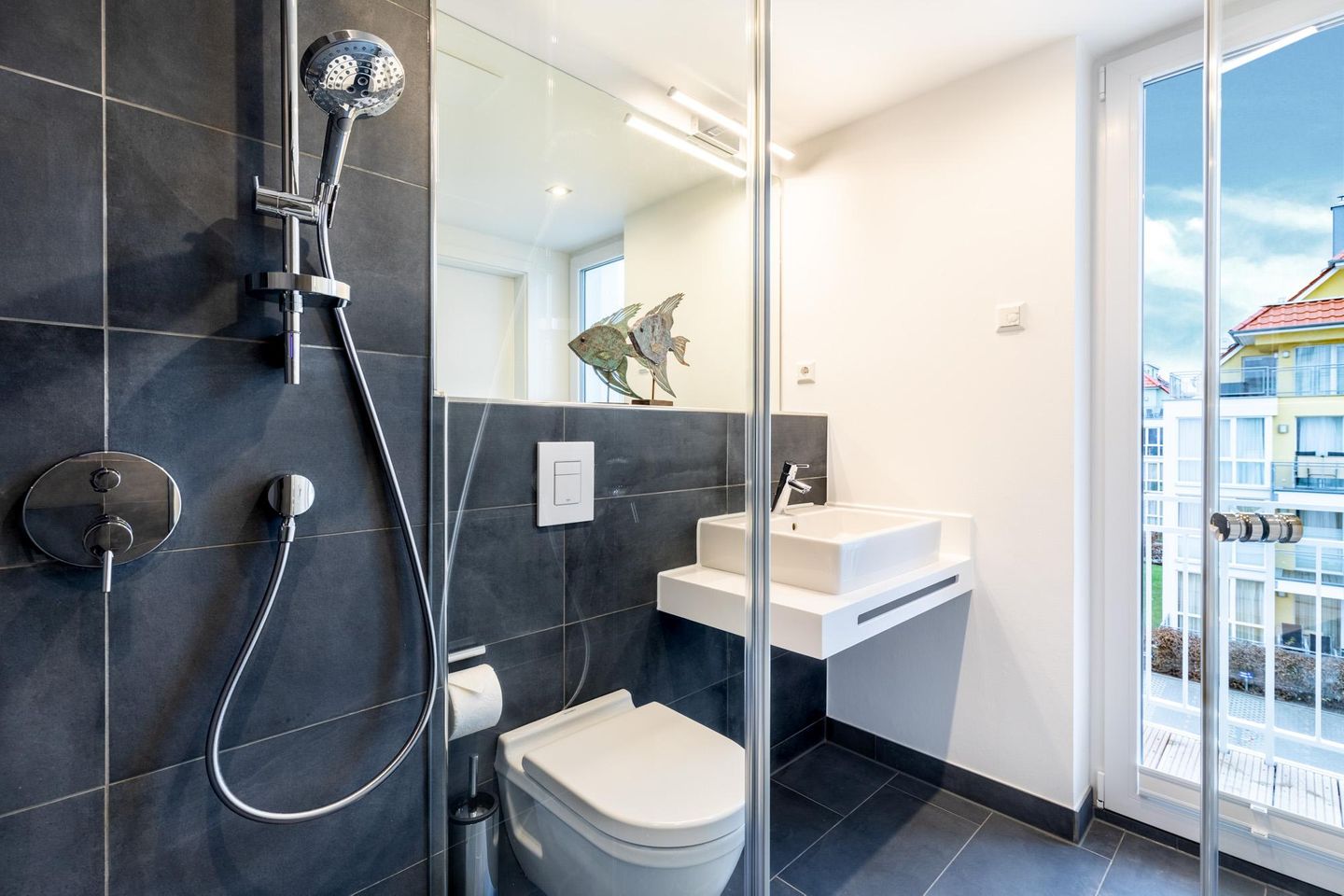 Apartmentanlage Meerblickvilla Apartmentanlage Meerblickvilla 2-18 Großenbrode - Badezimmer mit ebenerdiger Regendusche