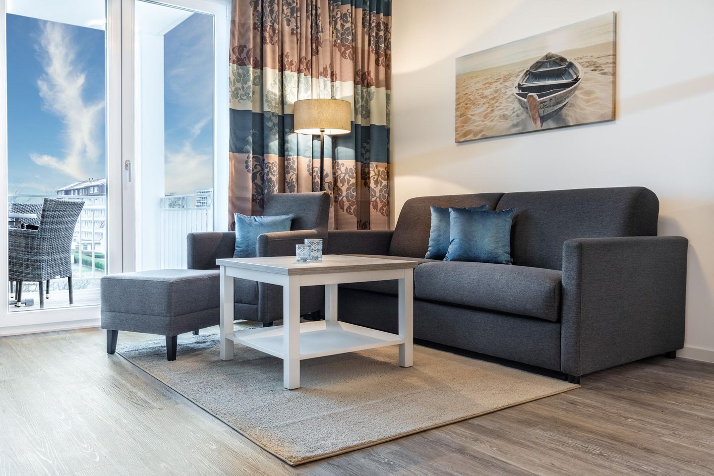 Apartmentanlage Meerblickvilla Apartmentanlage Meerblickvilla 2-20 Großenbrode - Wohn-/Essbereich mit Doppelschlafcouch