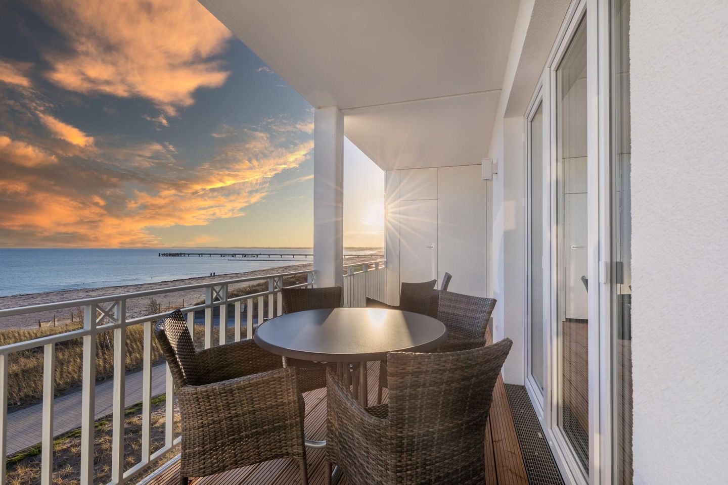 Apartmentanlage Meerblickvilla Apartmentanlage Meerblickvilla 2-24 Großenbrode - Balkon in Süd-Ost-Lage