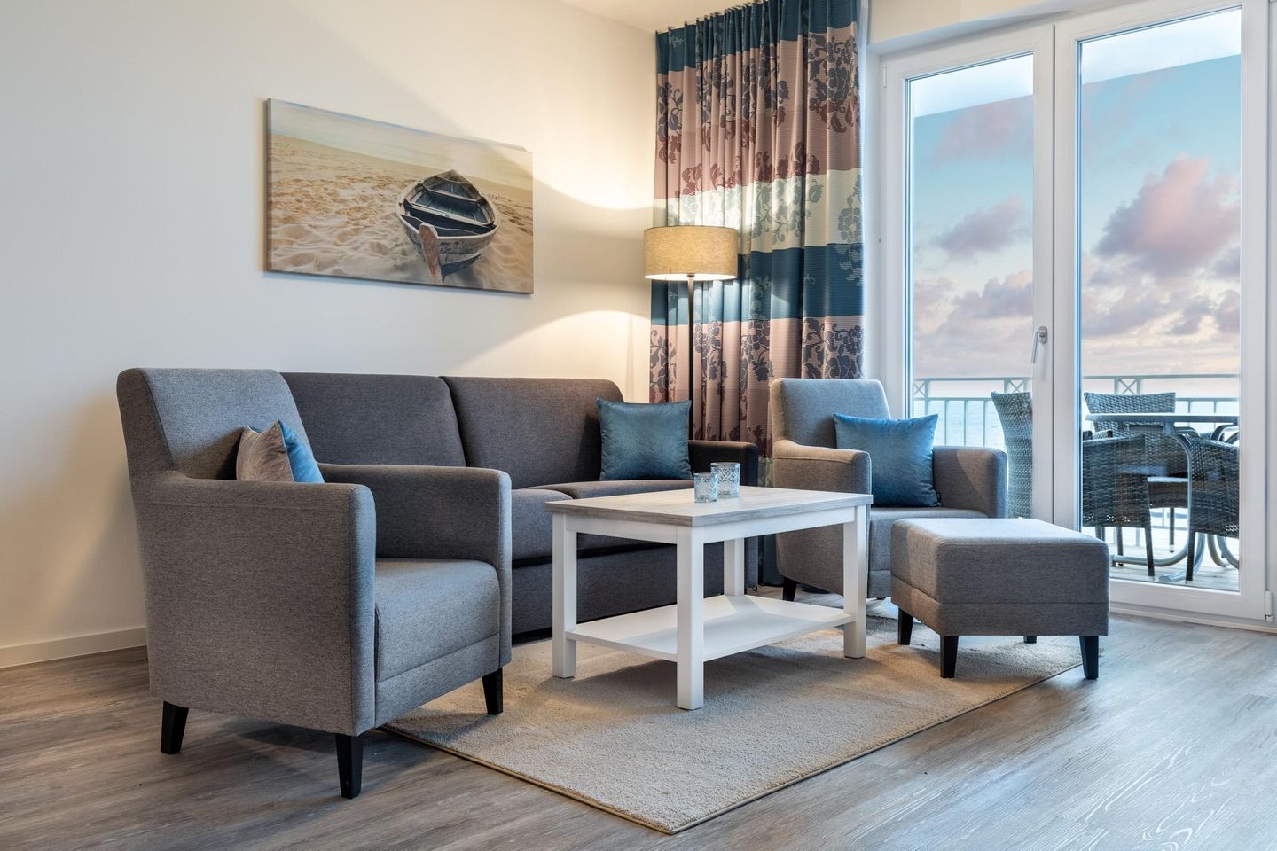 Apartmentanlage Meerblickvilla Apartmentanlage Meerblickvilla 2-24 Großenbrode - Wohn-/Essbereich mit Doppelschlafcouch