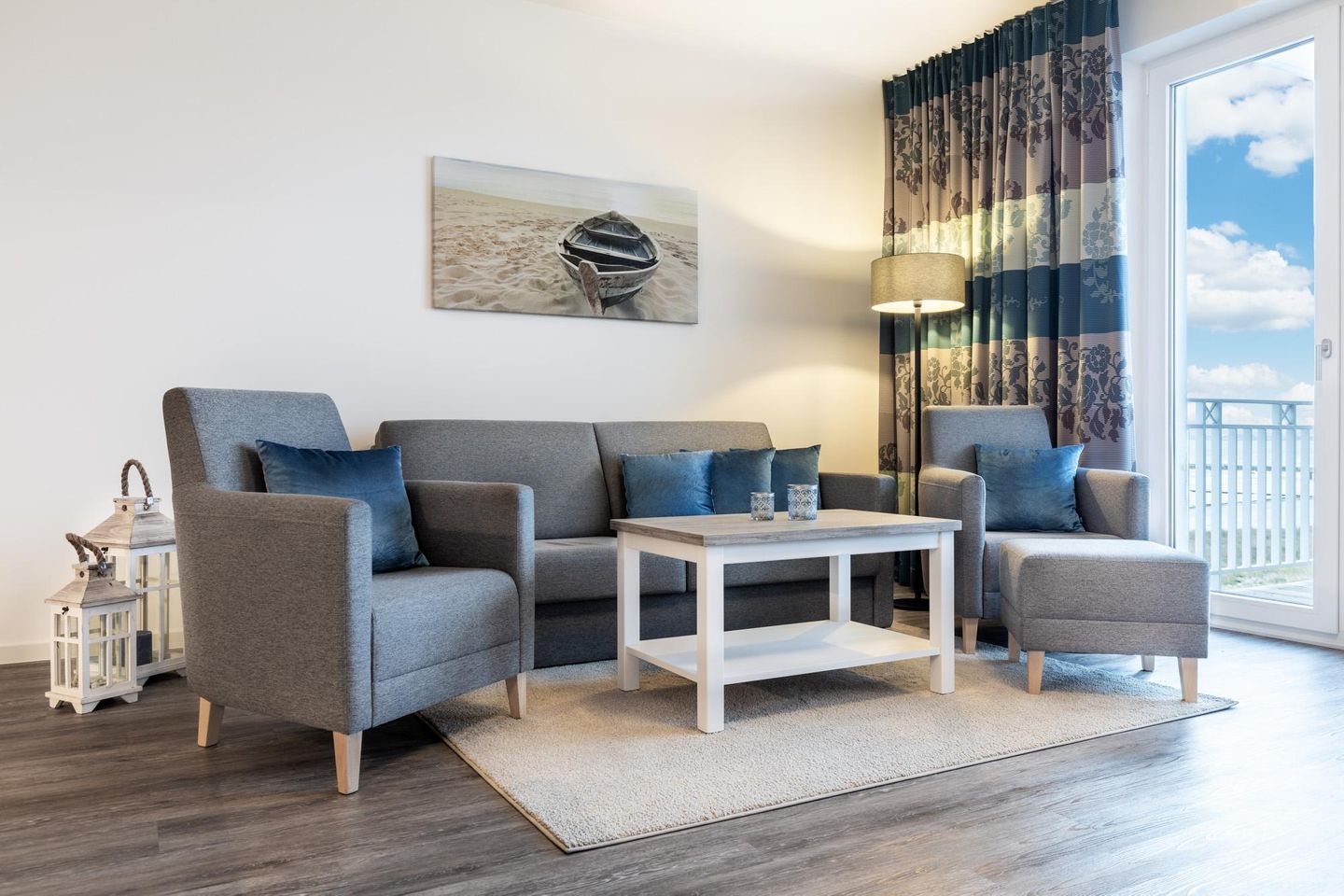 Apartmentanlage Meerblickvilla Apartmentanlage Meerblickvilla 3-35 Großenbrode - Wohn-/Essbereich mit Couch