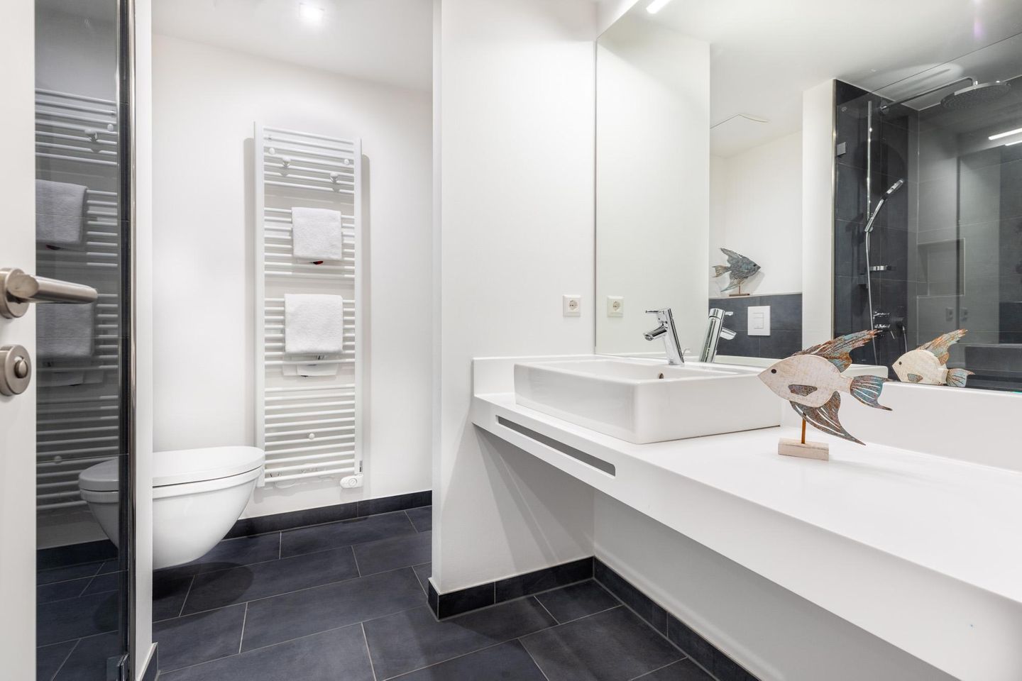 Apartmentanlage Meerblickvilla Apartmentanlage Meerblickvilla 3-35 Großenbrode - Badezimmer 1 mit ebenerdiger Regendusche