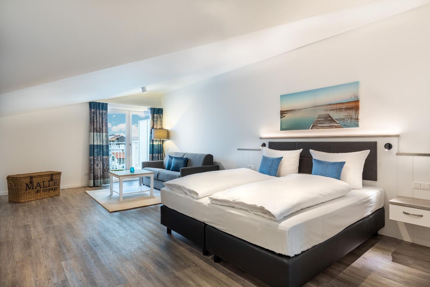 Apartmentanlage Meerblickvilla Apartmentanlage Meerblickvilla 3-35 Großenbrode - Galerie mit Boxspringbett