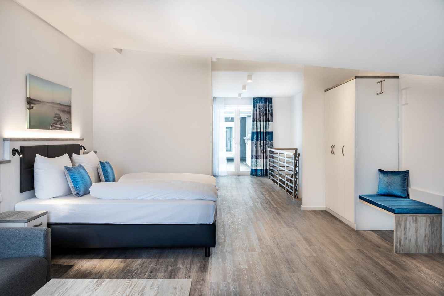 Apartmentanlage Meerblickvilla Apartmentanlage Meerblickvilla 3-35 Großenbrode - Galerie mit Boxspringbett