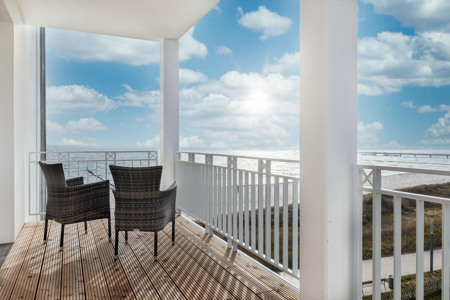 Apartmentanlage Meerblickvilla Apartmentanlage Meerblickvilla 3-36 Großenbrode - Balkon mit Meerblick