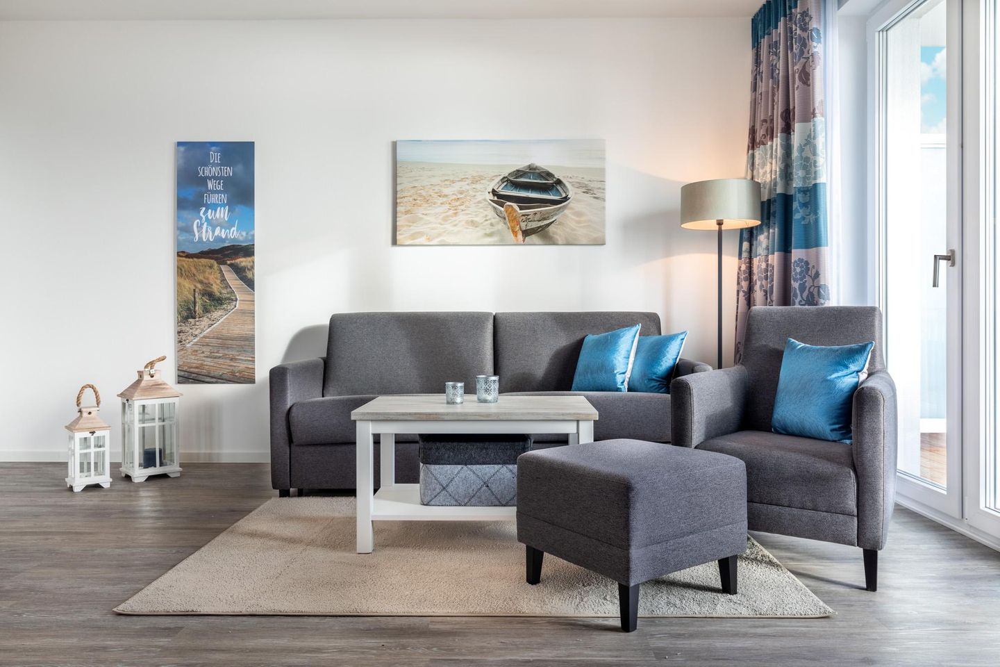 Apartmentanlage Meerblickvilla Apartmentanlage Meerblickvilla 3-36 Großenbrode - Wohn-/Essbereich mit Doppelschlafcouch