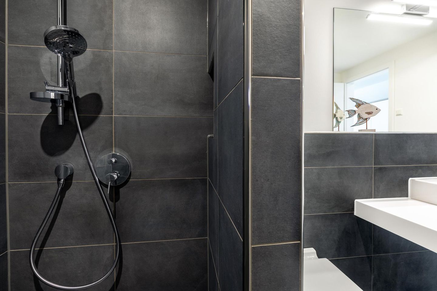 Apartmentanlage Meerblickvilla Apartmentanlage Meerblickvilla 3-36 Großenbrode - Badezimmer mit ebenerdiger Regendusche