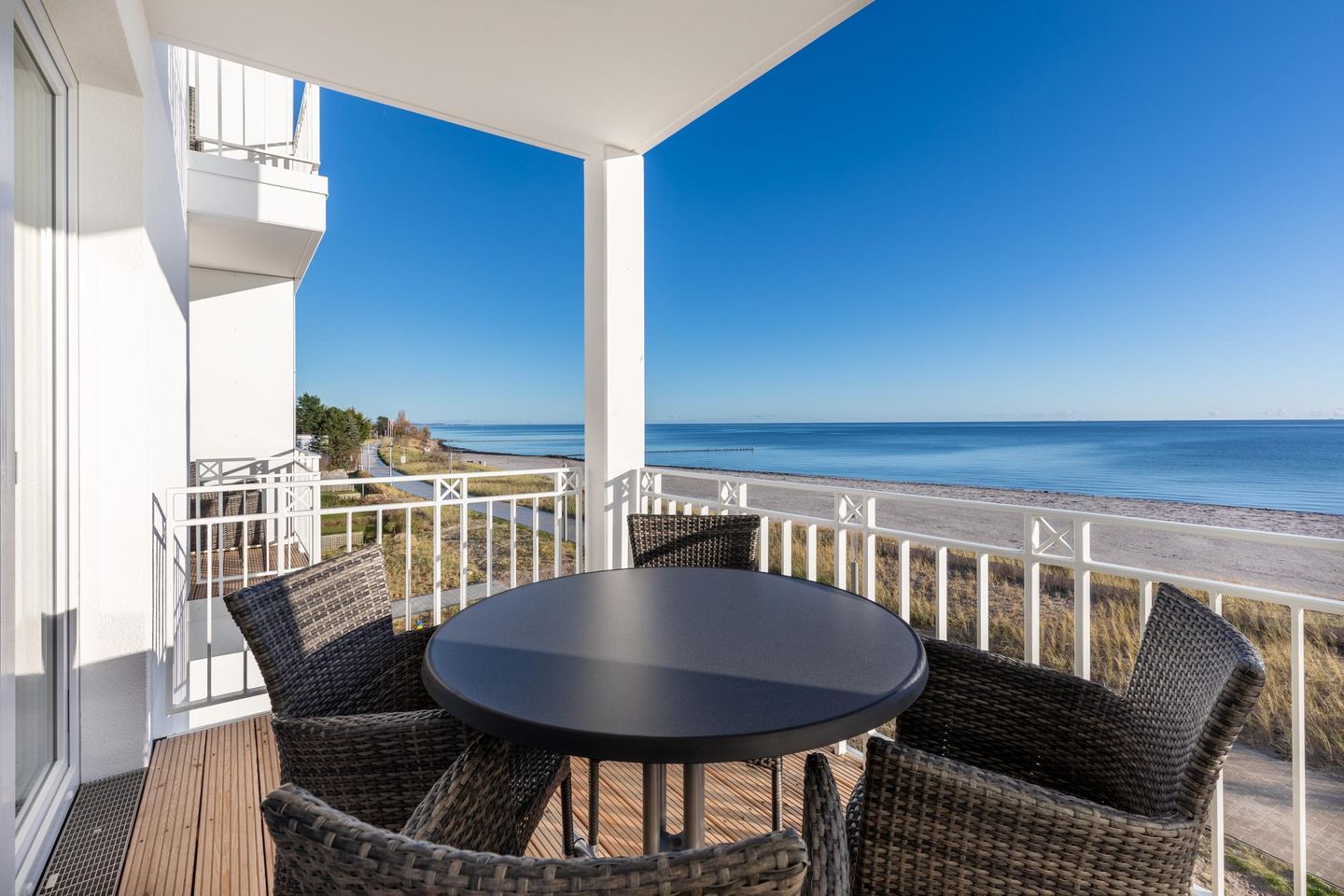 Apartmentanlage Meerblickvilla Apartmentanlage Meerblickvilla 2-23 Großenbrode - Balkon mit Überdachung