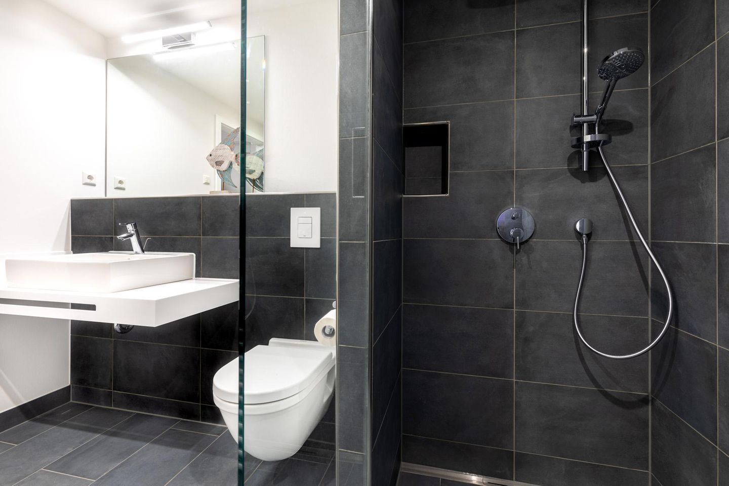 Apartmentanlage Meerblickvilla Apartmentanlage Meerblickvilla 2-23 Großenbrode - Badezimmer mit Regendusche