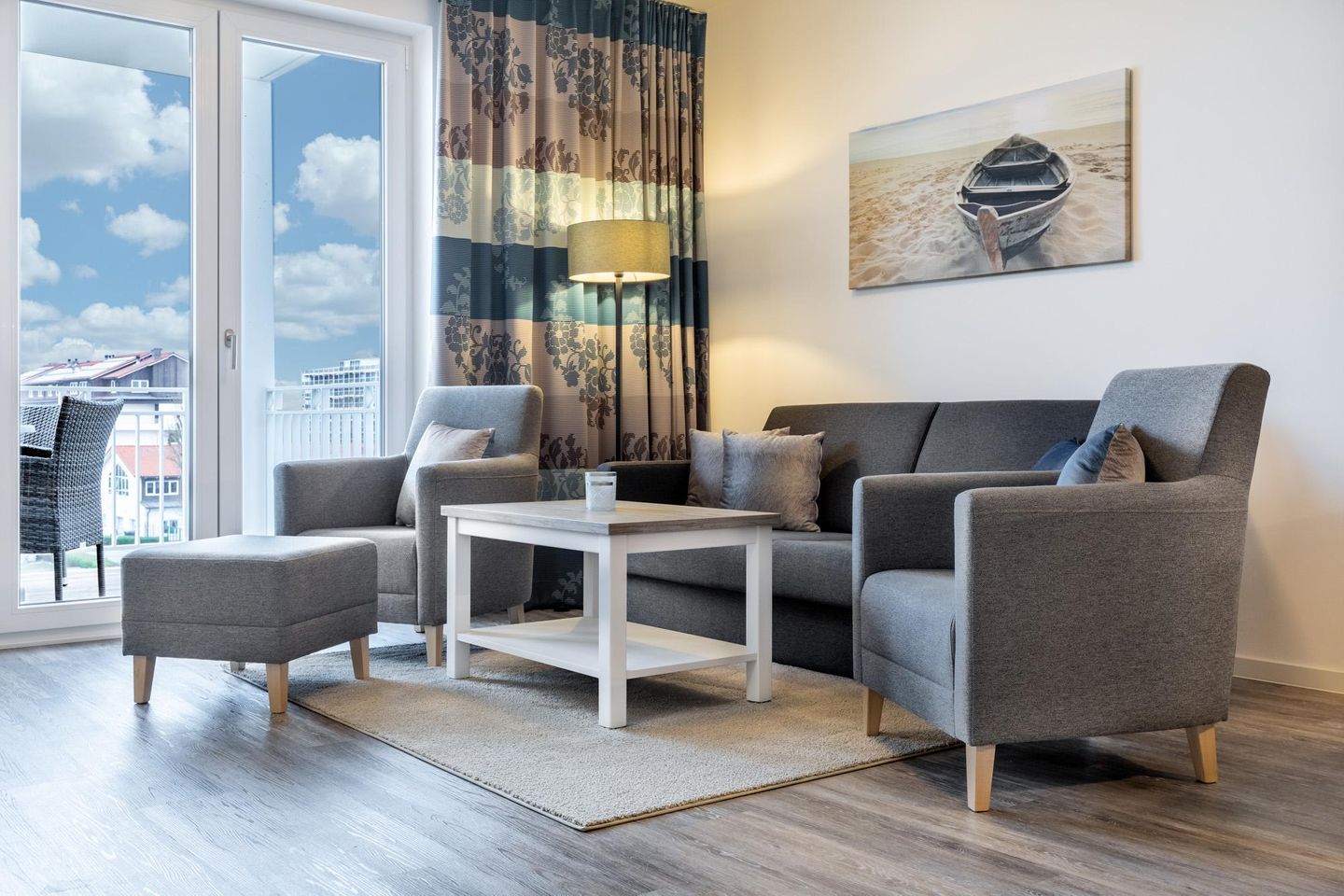 Apartmentanlage Meerblickvilla Apartmentanlage Meerblickvilla 3-34 Großenbrode - Wohn-/Essbereich mit Doppelschlafcouch