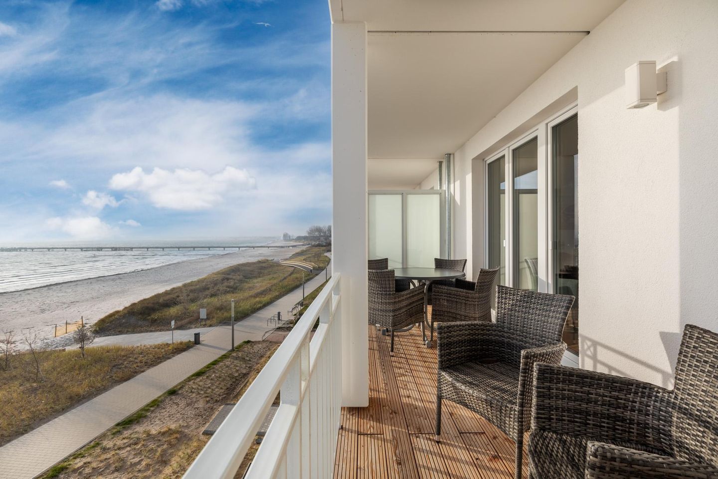 Apartmentanlage Meerblickvilla Apartmentanlage Meerblickvilla 3-39 Großenbrode - Balkon mit Überdachung