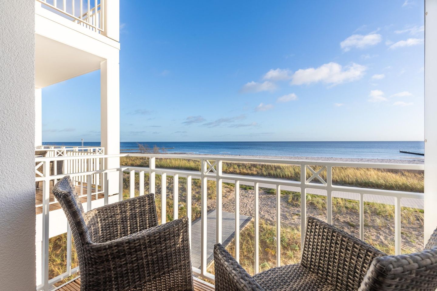 Apartmentanlage Meerblickvilla Apartmentanlage Meerblickvilla 1-12 Großenbrode - Balkon mit Zugang zum Schlafzimmer