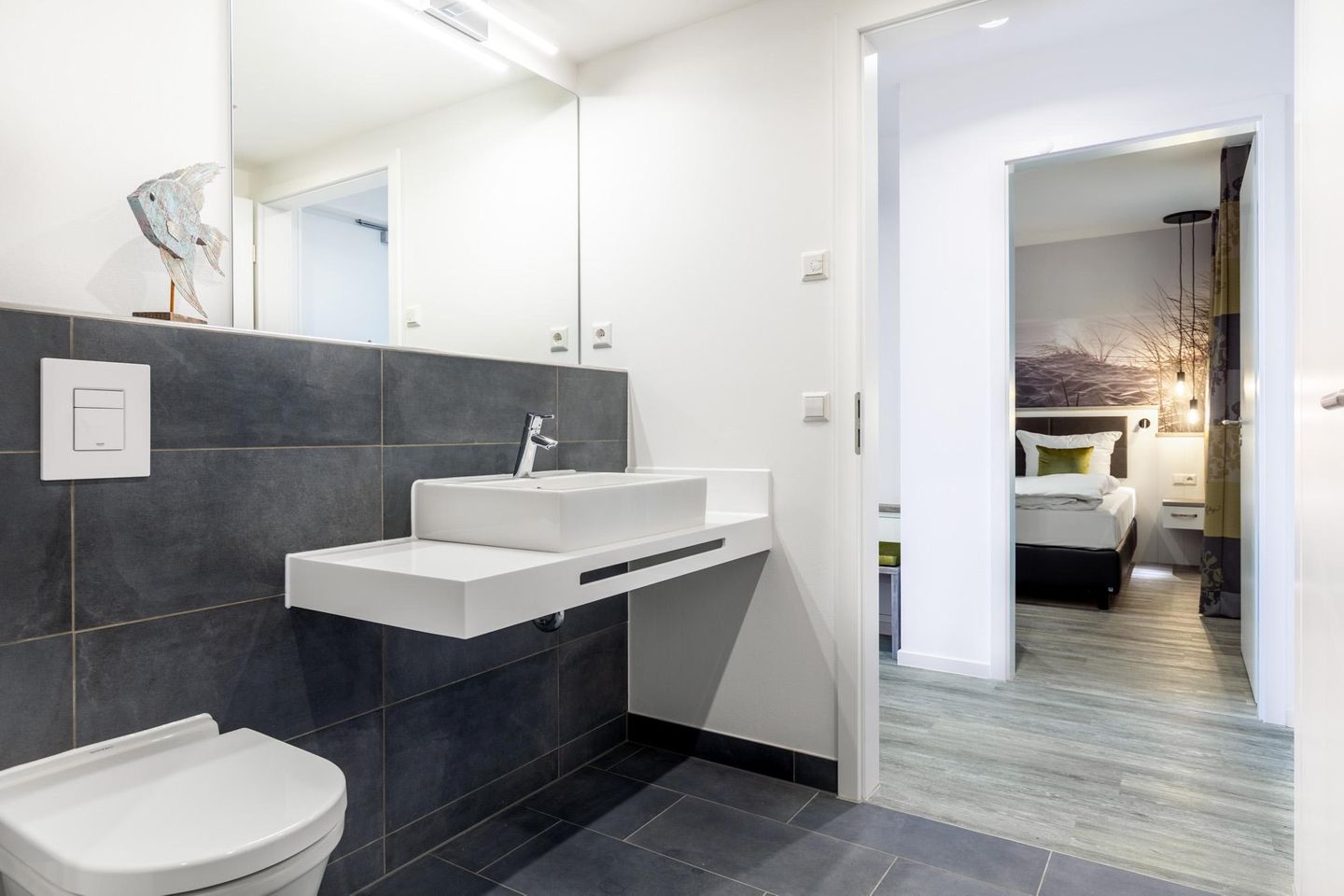 Apartmentanlage Meerblickvilla Apartmentanlage Meerblickvilla 2-26 Großenbrode - Badezimmer mit Waschtisch