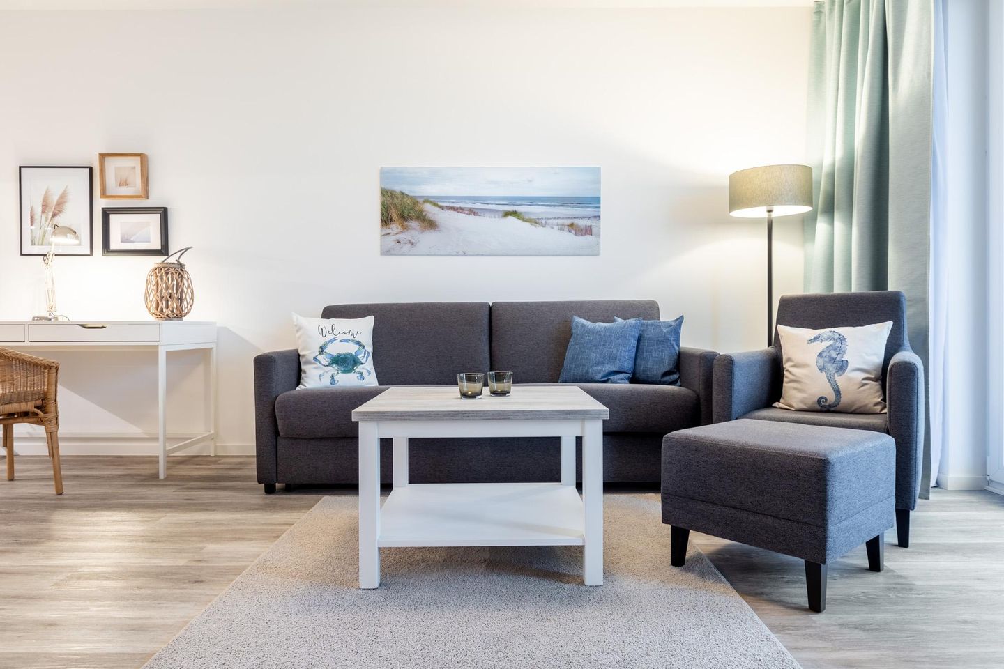 Apartmentanlage Meerblickvilla Apartmentanlage Meerblickvilla 2-28 Großenbrode - Wohn-/Essbereich mit Doppelschlafcouch