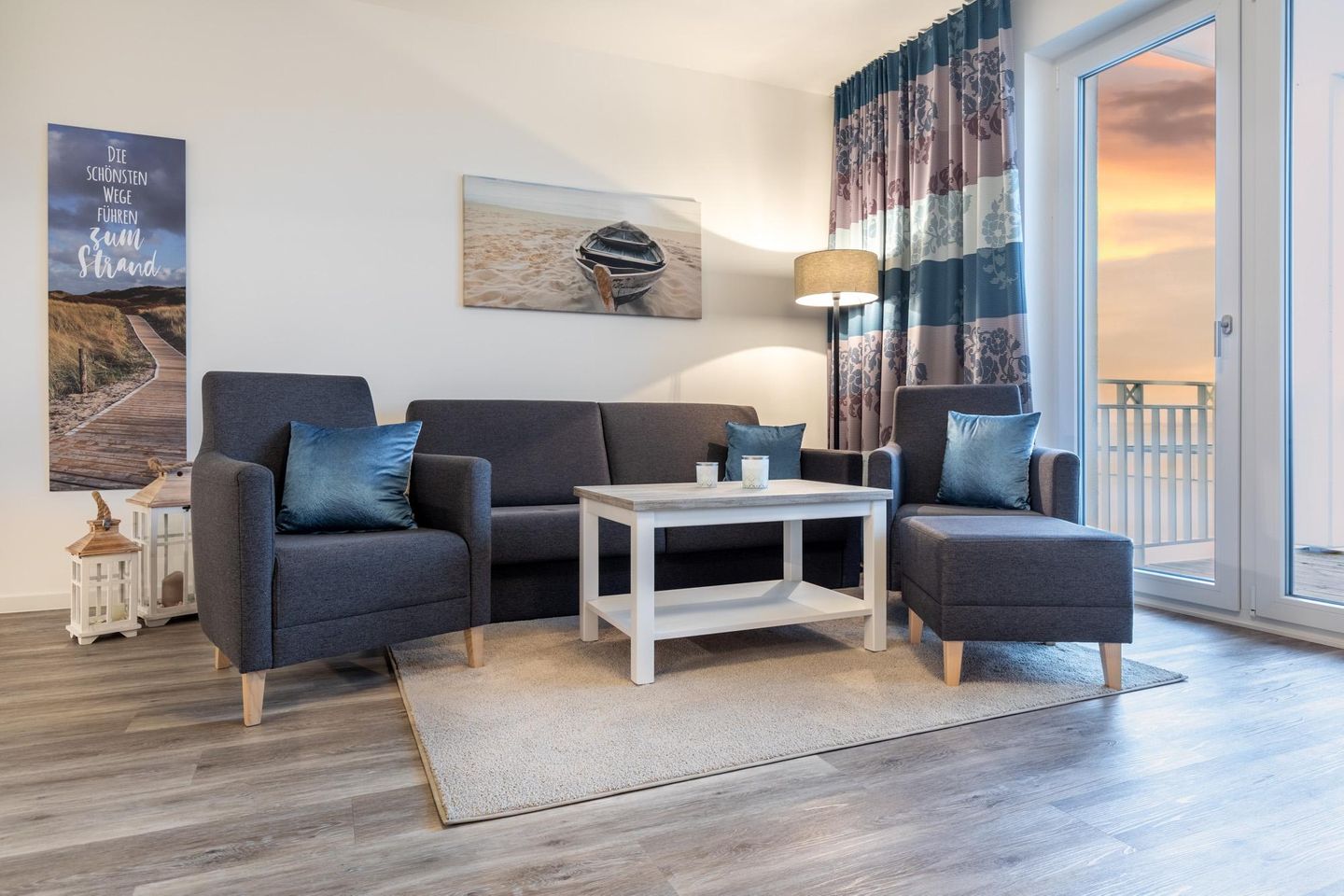 Apartmentanlage Meerblickvilla Apartmentanlage Meerblickvilla 3-33 Großenbrode - Wohn-/Essbereich mit Couch