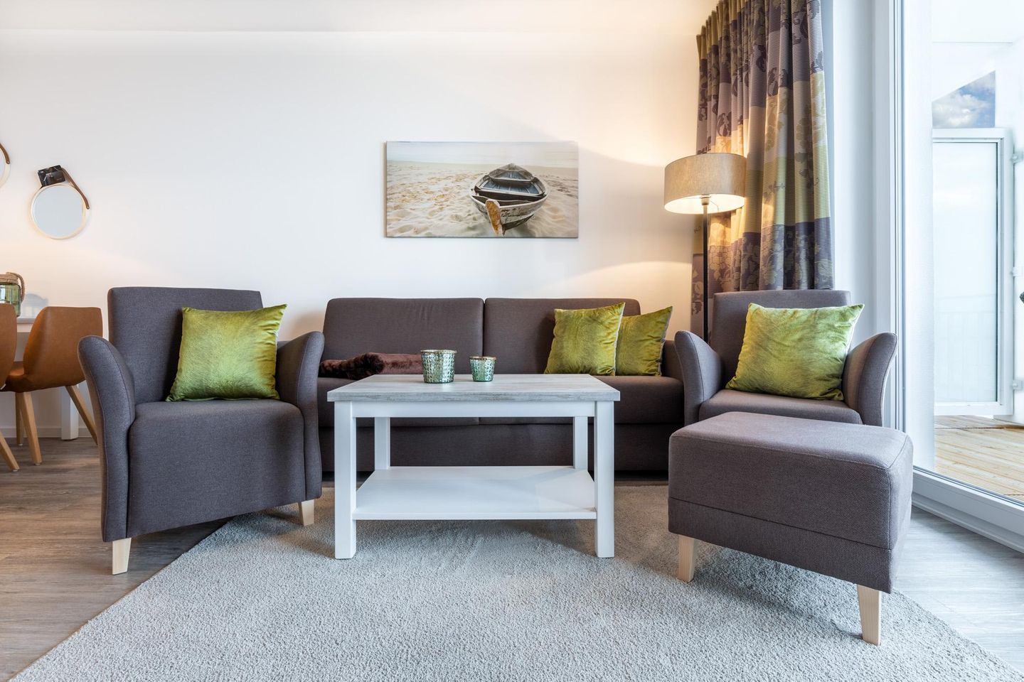 Apartmentanlage Meerblickvilla Apartmentanlage Meerblickvilla 3-38 Großenbrode - Wohn-/Essbereich mit Doppelschlafcouch