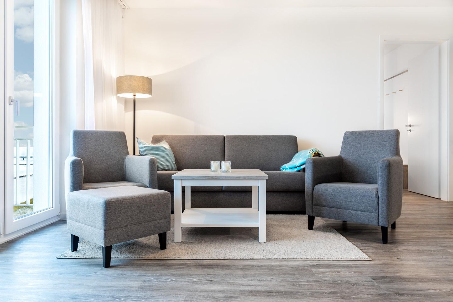 Apartmentanlage Meerblickvilla Apartmentanlage Meerblickvilla 3-40 Großenbrode - Wohn-/Essbereich mit Doppelschlafcouch