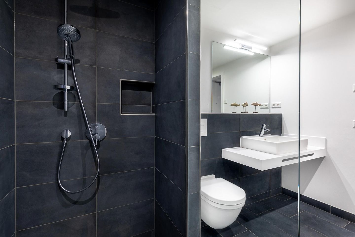 Apartmentanlage Meerblickvilla Apartmentanlage Meerblickvilla 3-40 Großenbrode - Badezimmer mit Regendusche