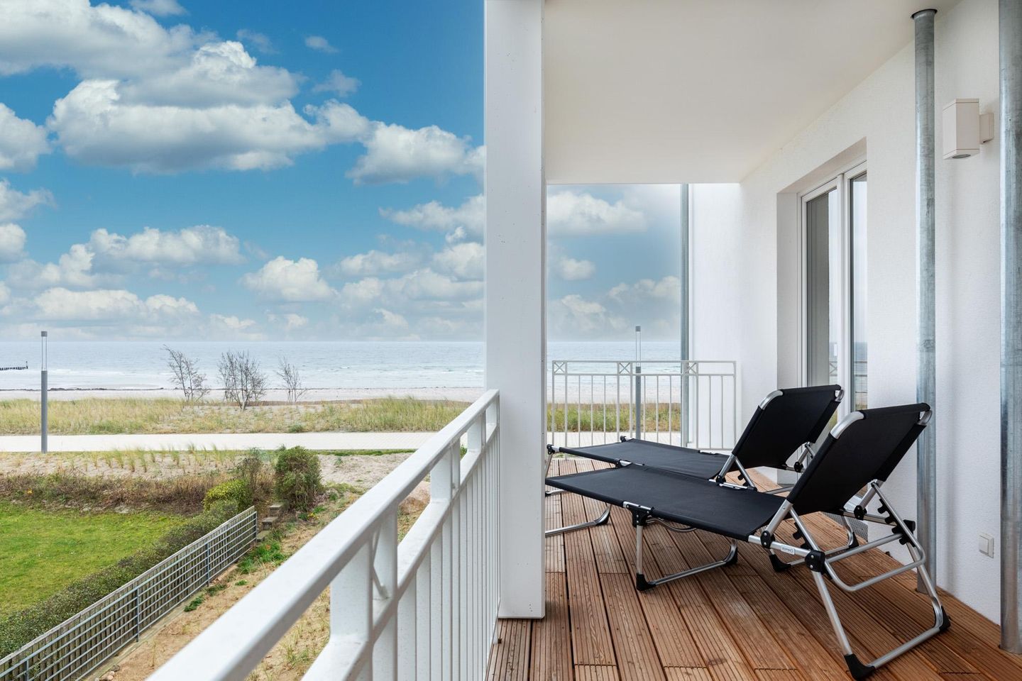 Apartmentanlage Meerblickvilla Apartmentanlage Meerblickvilla 1-13 Großenbrode - Balkon mit Ostseeblick
