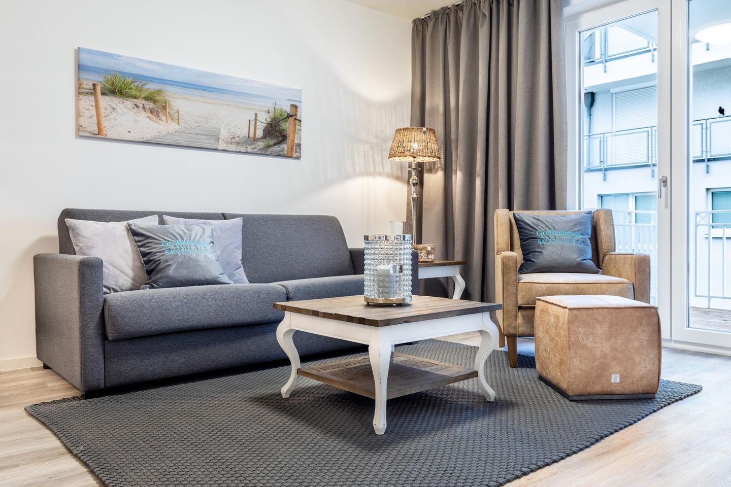 Apartmentanlage Meerblickvilla Apartmentanlage Meerblickvilla 1-15 Großenbrode - Wohn-/Essbereich mit Doppelschlafcouch