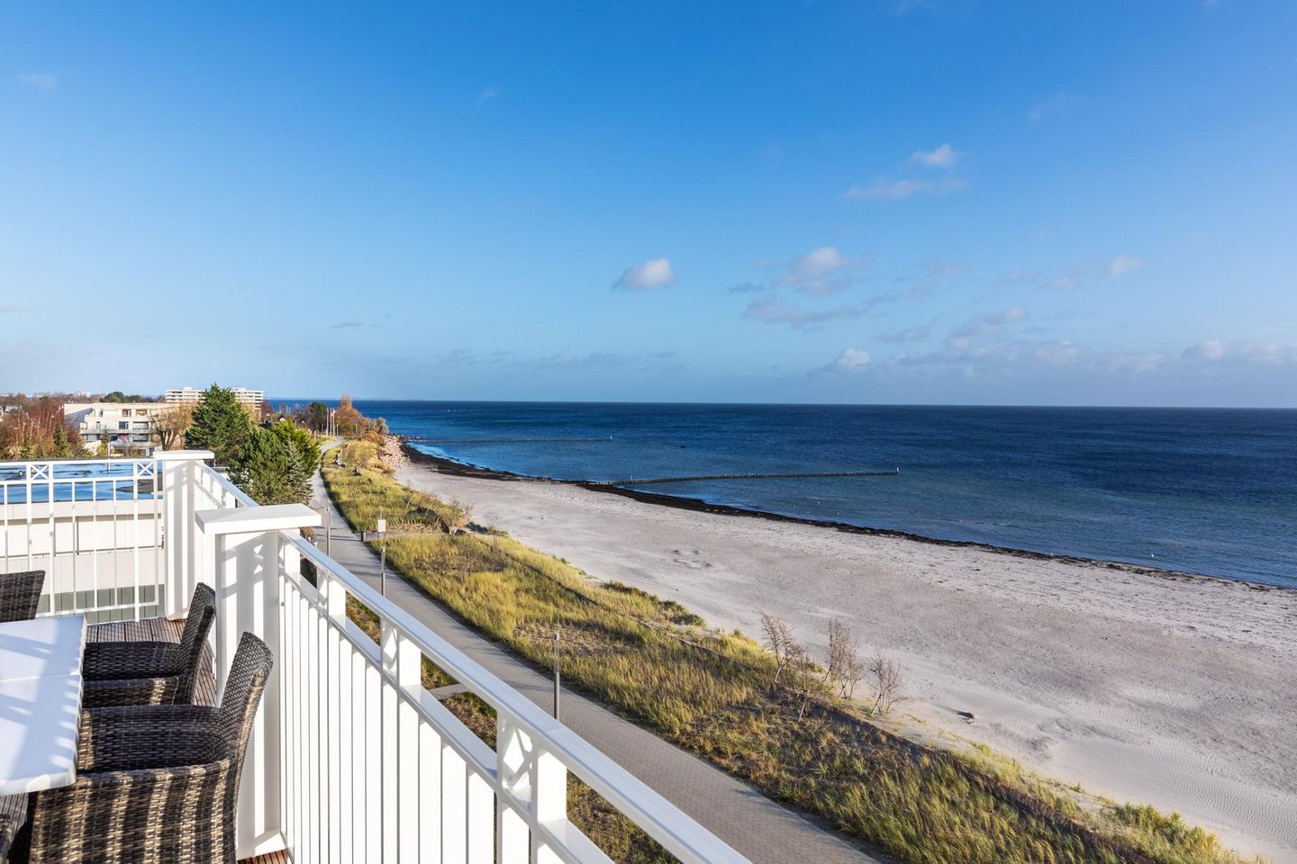 Apartmentanlage Meerblickvilla Apartmentanlage Meerblickvilla 4-48 Großenbrode - Balkon mit Ostseeblick