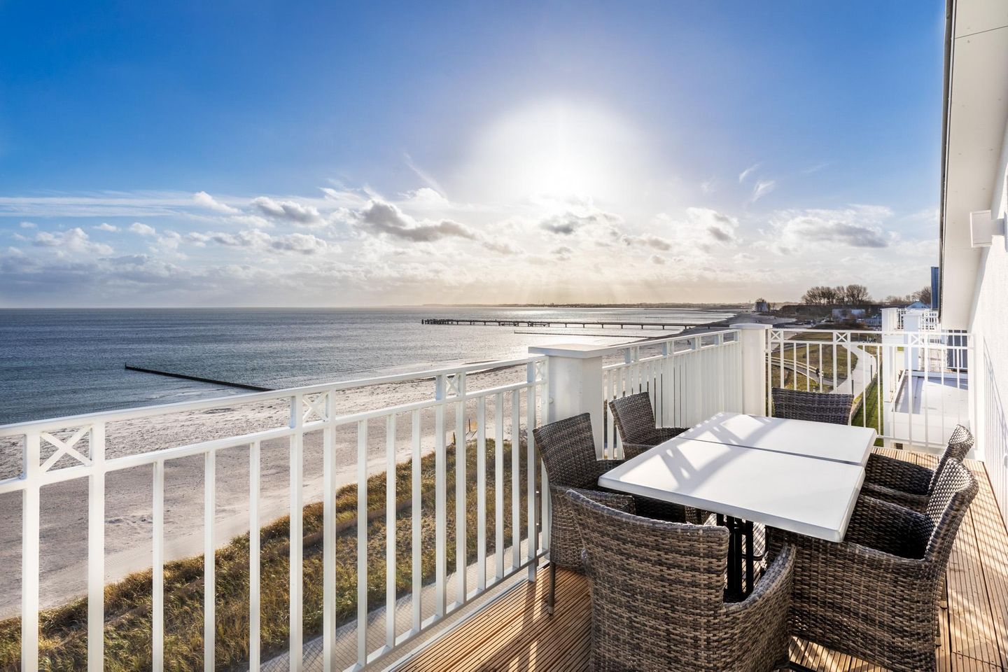 Apartmentanlage Meerblickvilla Apartmentanlage Meerblickvilla 4-48 Großenbrode - Balkon mit Ostseeblick