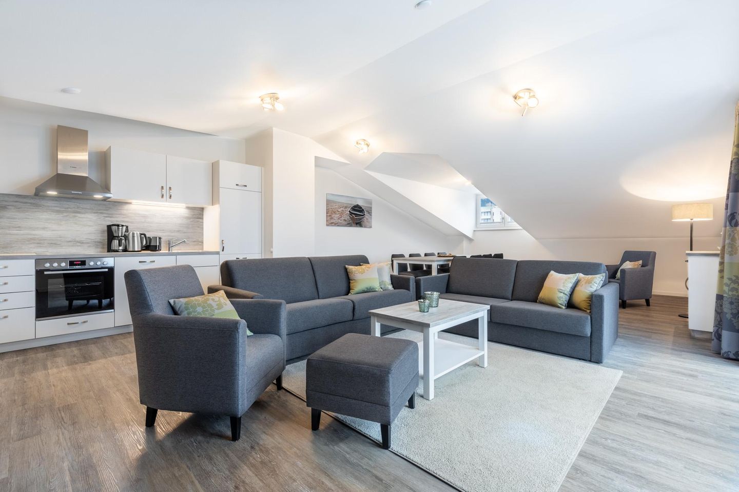 Apartmentanlage Meerblickvilla Apartmentanlage Meerblickvilla 4-48 Großenbrode - Wohn-/Essbereich mit Sitzgelegenheit