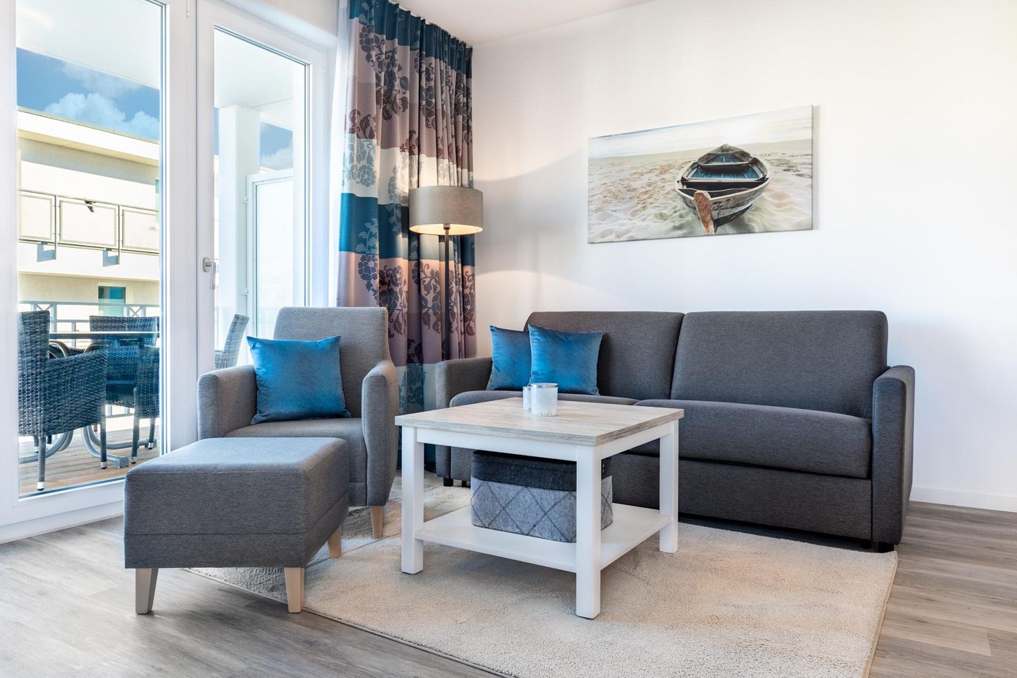 Apartmentanlage Meerblickvilla Apartmentanlage Meerblickvilla 2-31 Großenbrode - Wohn-/Essbereich mit Doppelschlafcouch