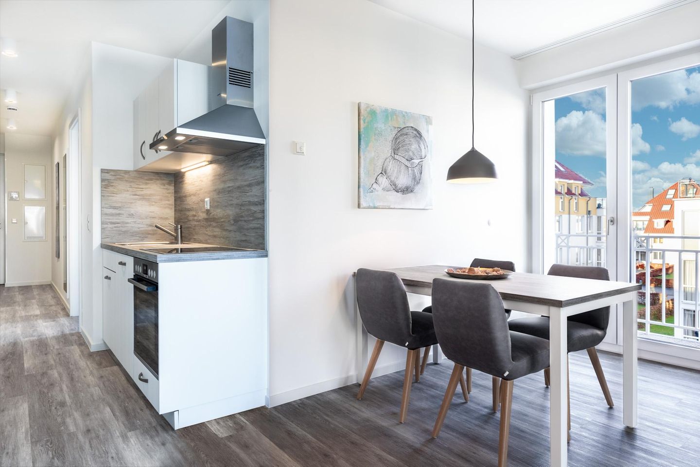 Apartmentanlage Meerblickvilla Apartmentanlage Meerblickvilla 2-31 Großenbrode - Wohn-/Essbereich mit Esstisch