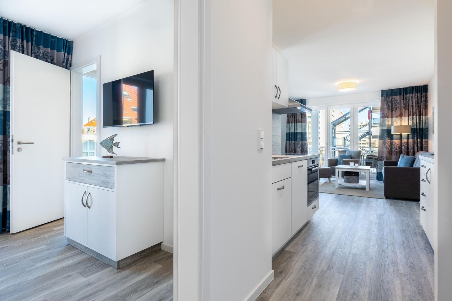 Apartmentanlage Meerblickvilla Apartmentanlage Meerblickvilla 2-31 Großenbrode - Entrée mit Blick zum Wohn-/Essbereich