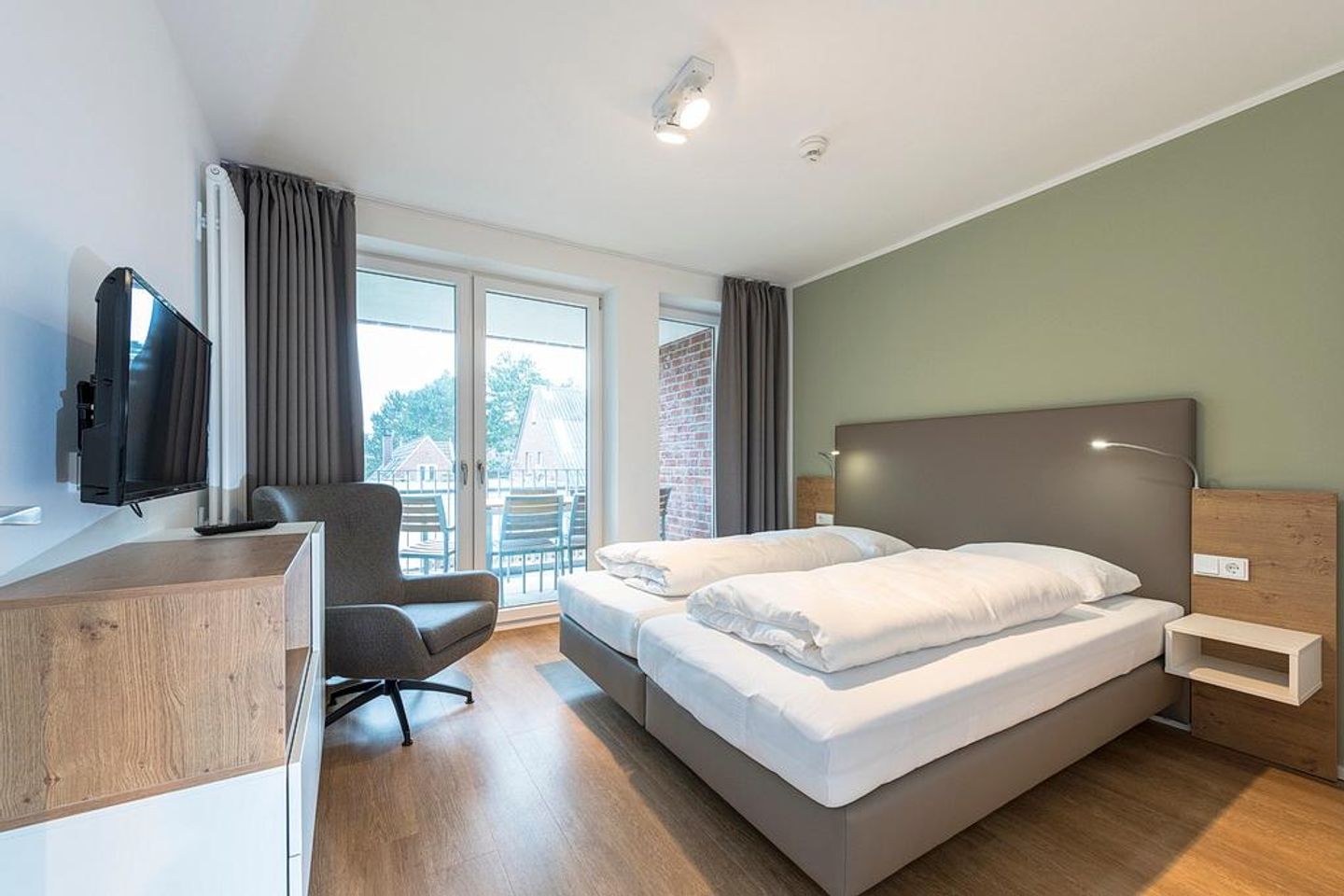 Apartmentvilla Anna See Apartmentvilla Anna See 2-07 Langeoog - Schlafzimmer mit Doppelbett