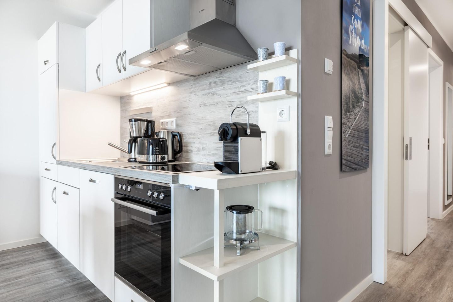 Apartmentanlage Meerblickvilla Apartmentanlage Meerblickvilla 1-07 Großenbrode - Wohn-/Essbereich mit Küchenzeile