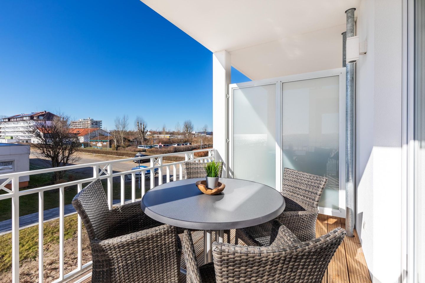 Apartmentanlage Meerblickvilla Apartmentanlage Meerblickvilla 1-07 Großenbrode - Balkon mit Gartenmöbeln