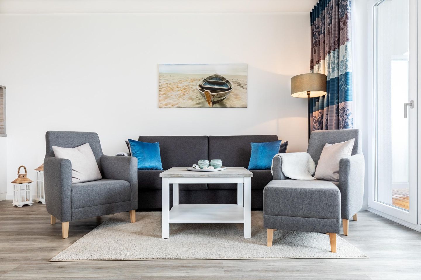 Apartmentanlage Meerblickvilla Apartmentanlage Meerblickvilla 3-32 Großenbrode - Wohn-/Essbereich mit Doppelschlafcouch