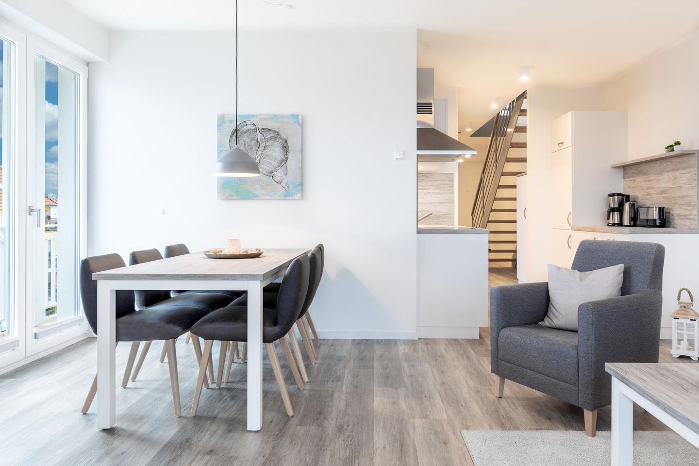 Apartmentanlage Meerblickvilla Apartmentanlage Meerblickvilla 3-32 Großenbrode - Wohn-/Essbereich mit Sitzgelegenheit