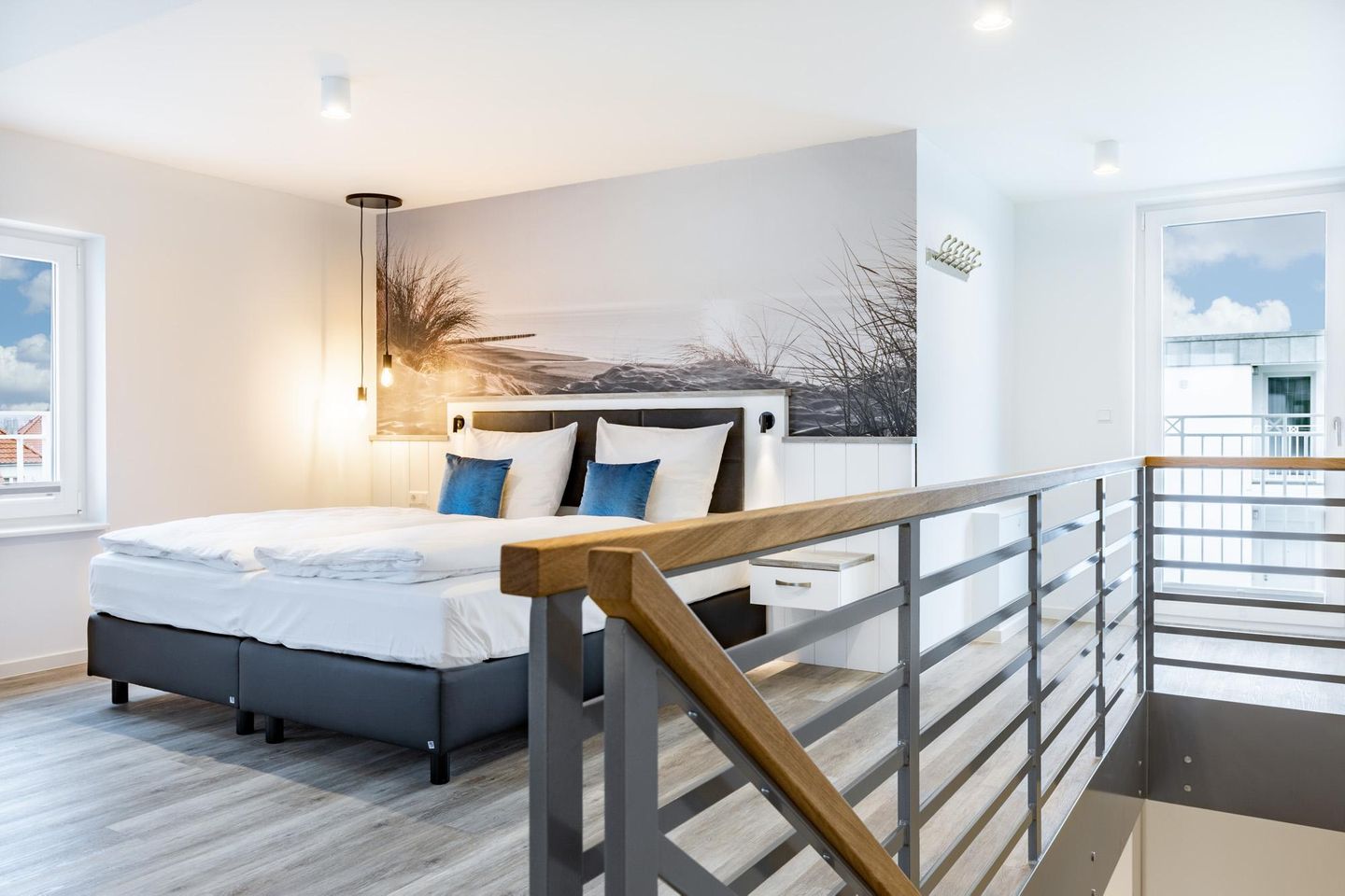 Apartmentanlage Meerblickvilla Apartmentanlage Meerblickvilla 3-32 Großenbrode - Galerie mit Boxspringbett