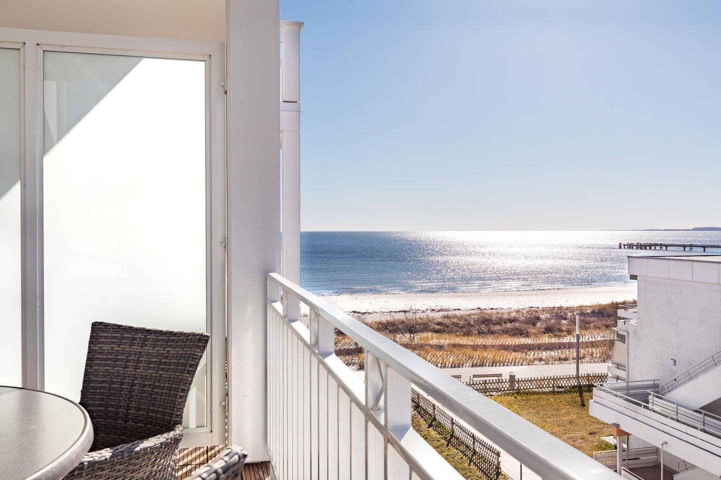 Apartmentanlage Meerblickvilla Apartmentanlage Meerblickvilla 3-32 Großenbrode - Balkon mit Meerblick