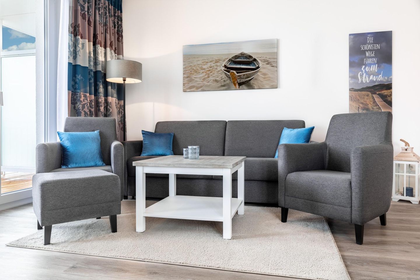 Apartmentanlage Meerblickvilla Apartmentanlage Meerblickvilla 3-45 Großenbrode - Wohn-/Essbereich mit Doppelschlafcouch