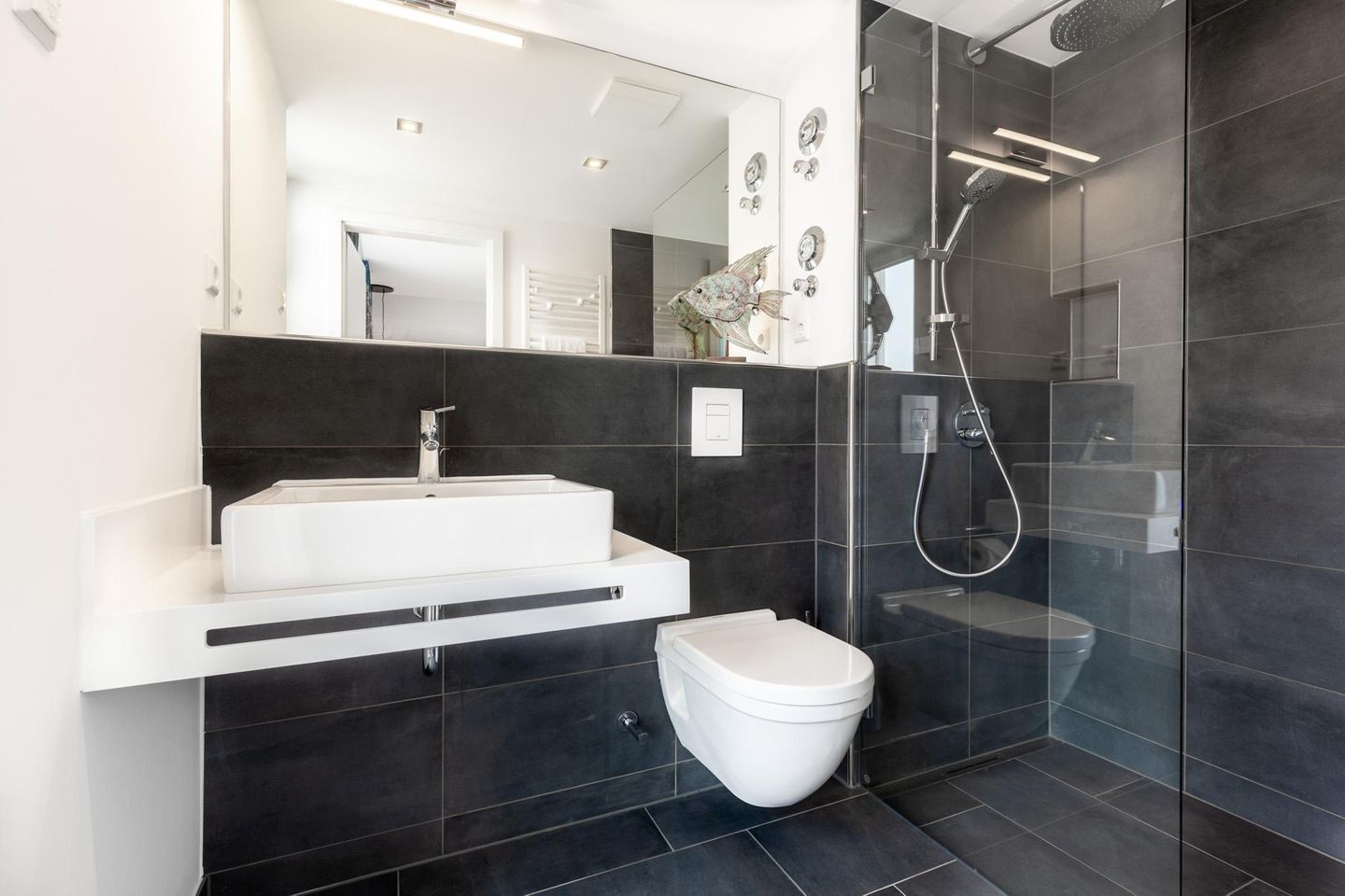 Apartmentanlage Meerblickvilla Apartmentanlage Meerblickvilla 3-45 Großenbrode - Badezimmer mit ebenerdiger Regendusche