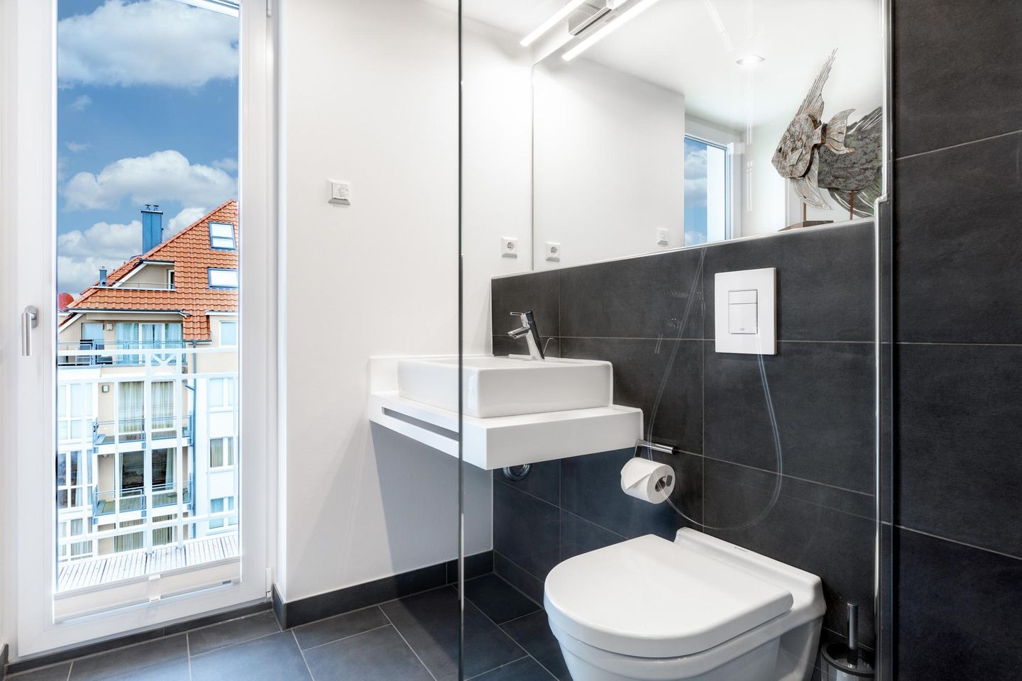 Apartmentanlage Meerblickvilla Apartmentanlage Meerblickvilla 3-45 Großenbrode - Badezimmer mit Waschtisch