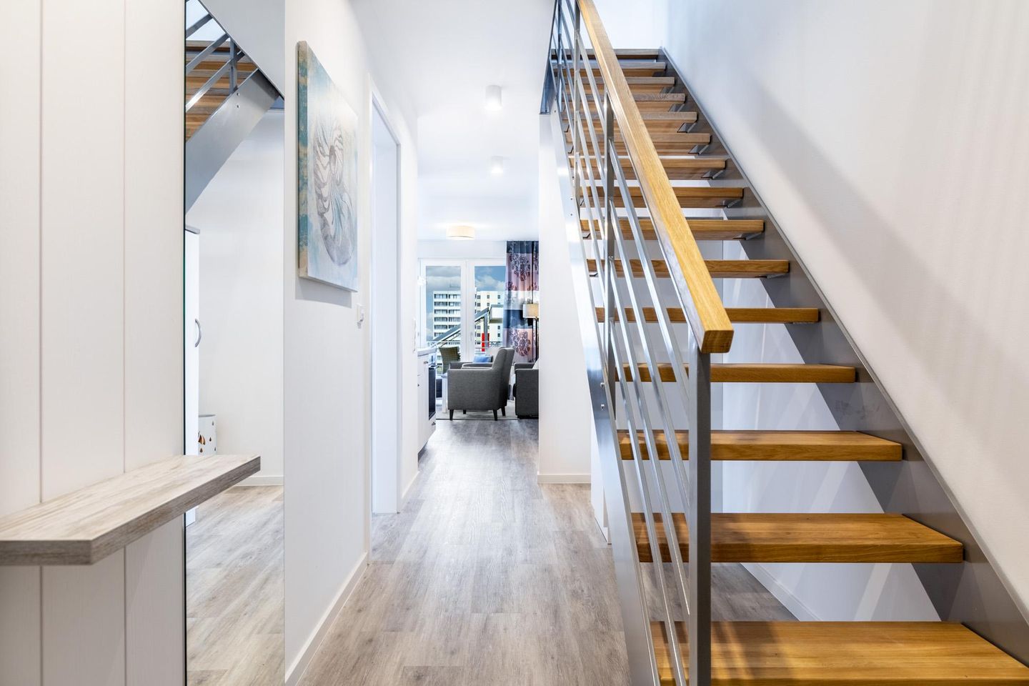 Apartmentanlage Meerblickvilla Apartmentanlage Meerblickvilla 3-45 Großenbrode - Entrée mit Treppe zur Galerie