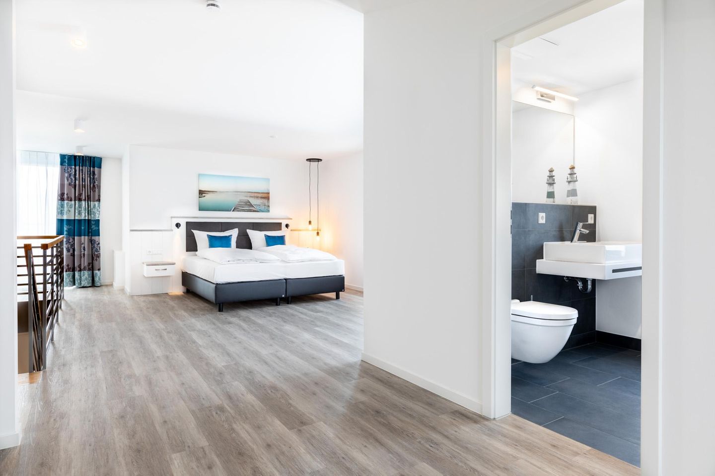 Apartmentanlage Meerblickvilla Apartmentanlage Meerblickvilla 3-45 Großenbrode - Galerie mit Blick zum Badezimmer