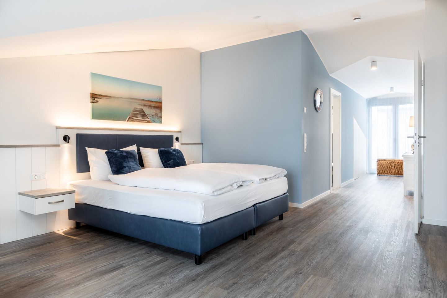 Apartmentanlage Meerblickvilla Apartmentanlage Meerblickvilla 3-34 Großenbrode - Galerie mit Boxspringbett