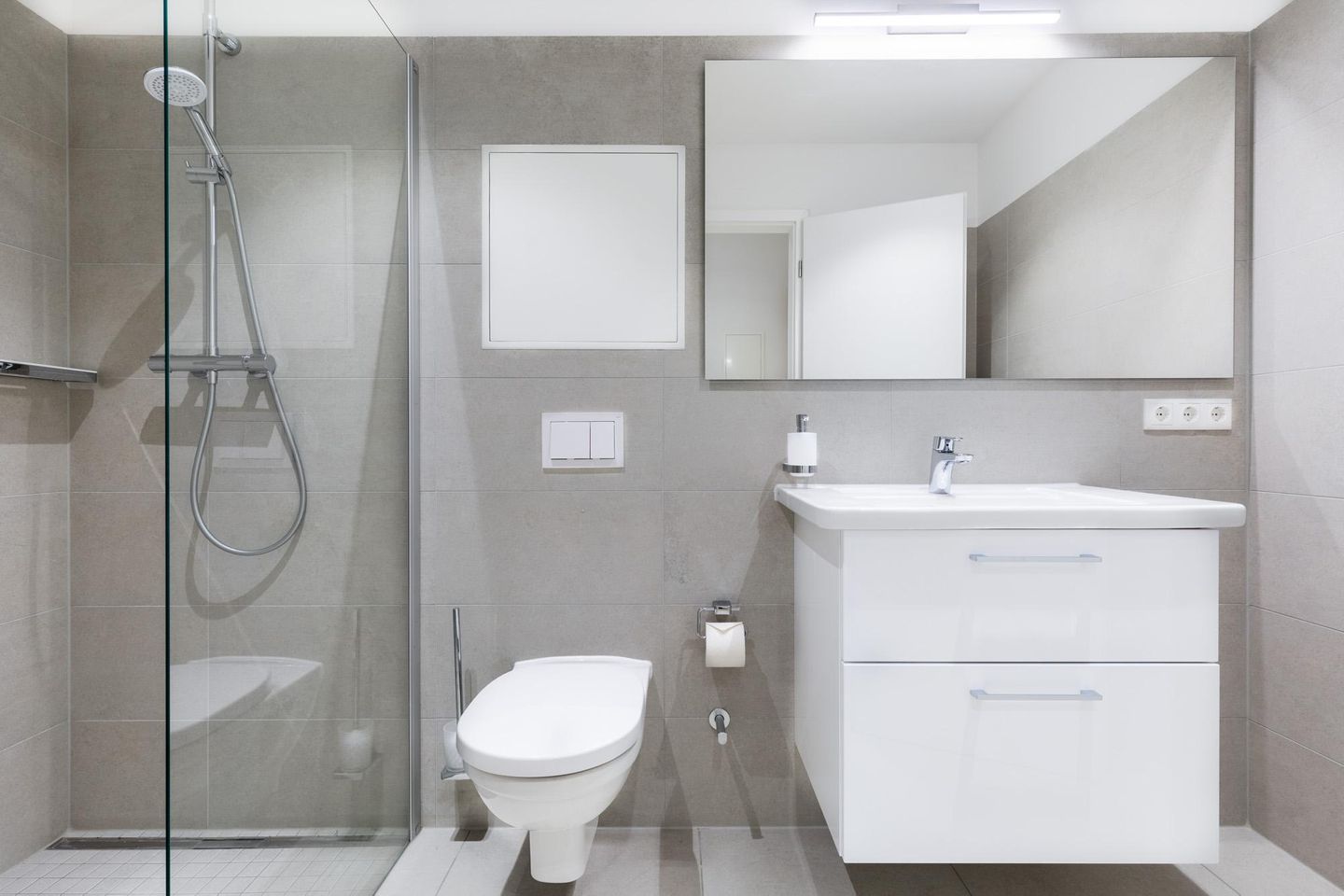 Ferienapartments am Krusespeicher Ferienapartments am Krusespeicher 1-05 Wismar - Badezimmer mit Regendusche